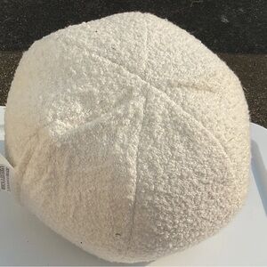Brand New From Target .~Cozy Cream Textured Pouf